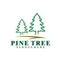 Pine Tree logo design vector. Creative Pine logo concepts template vector