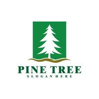 Pine Tree logo design vector. Creative Pine logo concepts template vector