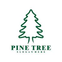 Pine Tree logo design vector. Creative Pine logo concepts template vector