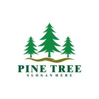 Pine Tree logo design vector. Creative Pine logo concepts template vector