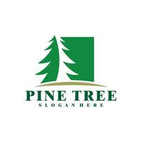 Pine Tree logo design vector. Creative Pine logo concepts template vector