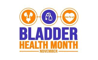 September is Bladder Health Month background template. Holiday concept. background, banner, placard, card, and poster design template with text inscription and standard color. vector illustration.