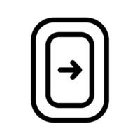 Emergency Exit Door Icon Vector Symbol Design Illustration