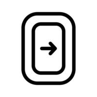 Emergency Exit Door Icon Vector Symbol Design Illustration