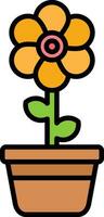 Flower Pot Vector Icon