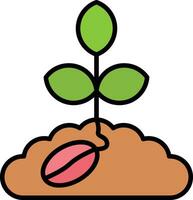 planta de semillero vector icono