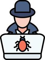 icono de vector de hacker