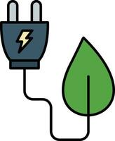 Eco Electricity Vector Icon