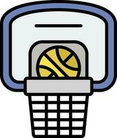 icono de vector de aro de baloncesto