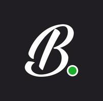 B dot brand name initial letter icon. vector