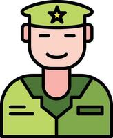 Army Pilot Vector Icon