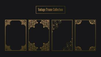 colección de marcos ornamentales vintage de lujo vector
