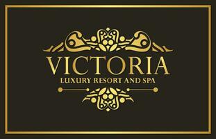 Luxury hotel label template. Trendy vintage royal ornament frames illustration. vector