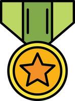 Ejército medalla vector icono