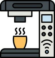 inteligente café máquina vector icono