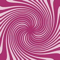 Swirl pink radial background. Vortex and spiral background. Candy colored wallpaper with sunburst. Colorful rotating lines for template, banner, poster, flyer. Vector
