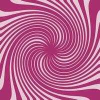 Swirl pink radial background. Vortex and spiral background. Candy colored wallpaper with sunburst. Colorful rotating lines for template, banner, poster, flyer. Vector