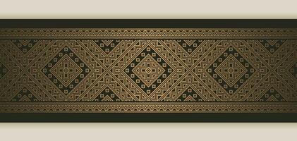 Elegant golden ornamental border template vector