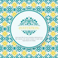 Colorful invitation background style ornamental pattern vector