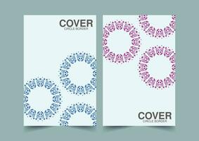 colorful border pattern cover template vector