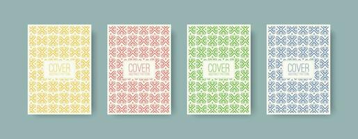 colorful abstract pattern cover design vector