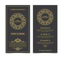 Menu Layout with ornamental Elements vector