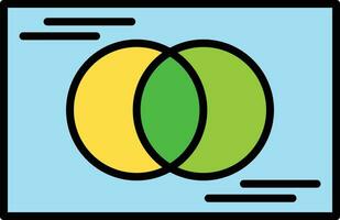 icono de vector de diagrama de venn