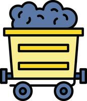 Mining Cart Vector Icon