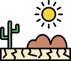 Desert Hot Weather Vector Icon