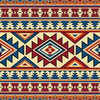 Native pattern american tribal indian ornament pattern geometric ethnic textile texture tribal aztec pattern navajo mexican fabric seamless Vector decoration fashion