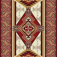 Native pattern american tribal indian ornament pattern geometric ethnic textile texture tribal aztec pattern navajo mexican fabric seamless Vector decoration fashion