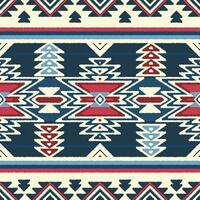 Native pattern american tribal indian ornament pattern geometric ethnic textile texture tribal aztec pattern navajo mexican fabric seamless Vector decoration fashion