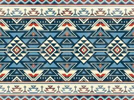 Native pattern american tribal indian ornament pattern geometric ethnic textile texture tribal aztec pattern navajo mexican fabric seamless Vector decoration fashion