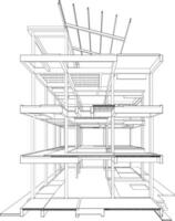 3d ilustración de edificio estructura vector