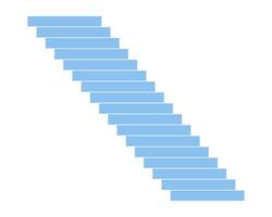 Steps staircase 2D cartoon object. Improve level. Stairway isolated vector item white background. New perspective entrance. Climbing achievement. Up and down structure color flat spot illustration