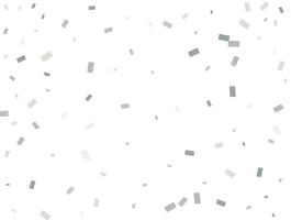 Modern Light silver Rectangular glitter confetti background. White festive texture vector