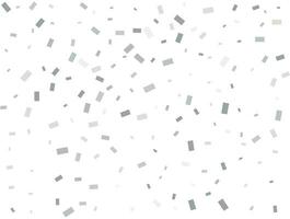 Modern Light silver Rectangular glitter confetti background. White festive texture vector