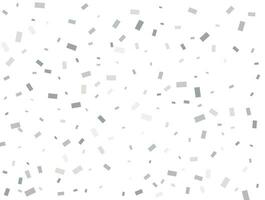 Modern Light silver Rectangular glitter confetti background. White festive texture vector