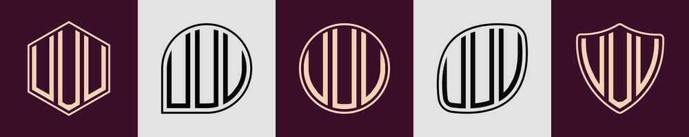Creative simple Initial Monogram UUU Logo Designs. vector