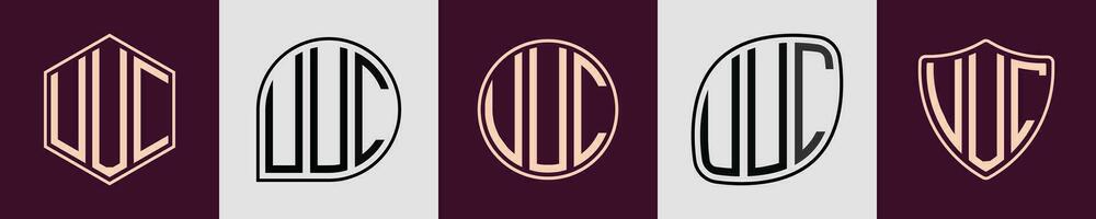 Creative simple Initial Monogram UUC Logo Designs. vector
