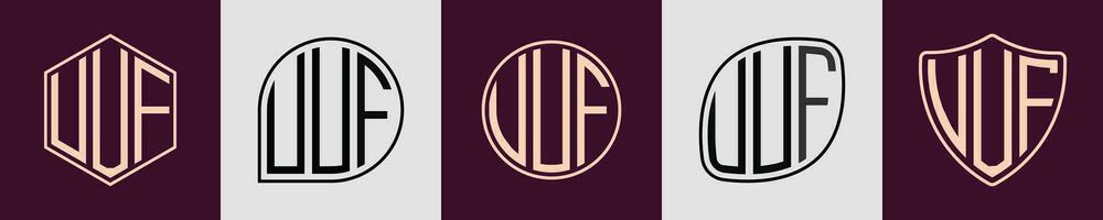 Creative simple Initial Monogram UUF Logo Designs. vector