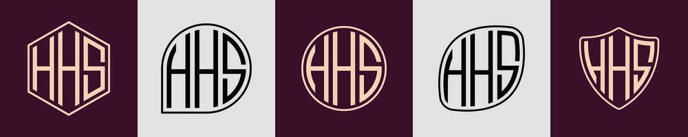 Creative simple Initial Monogram HHS Logo Designs. vector