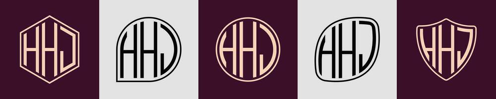 Creative simple Initial Monogram HHJ Logo Designs. vector