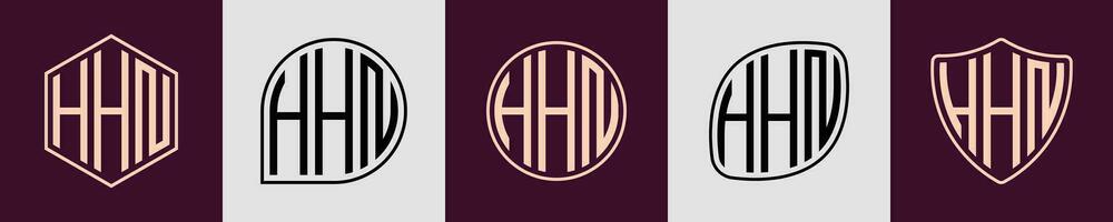 Creative simple Initial Monogram HHN Logo Designs. vector