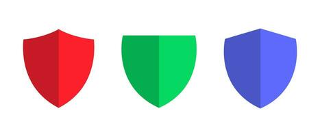 Shield, protection icon vector in flat style. Defence badge sign symbol