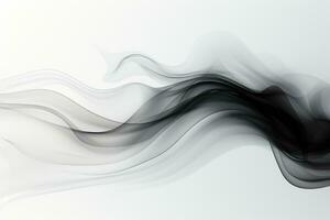 Light black small smoke on a white background. Smoke texture photo