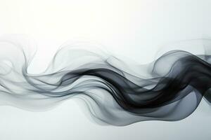 Light black small smoke on a white background. Smoke texture photo