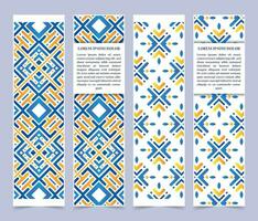 colorful pattern style vertical greeting card vector