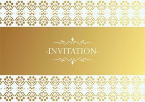 patrón ornamental de estilo de fondo de invitación de lujo vector