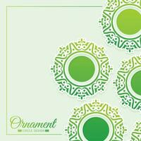 Green circle border pattern background vector